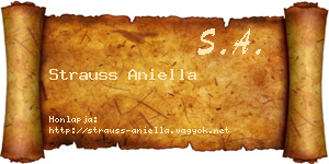 Strauss Aniella névjegykártya